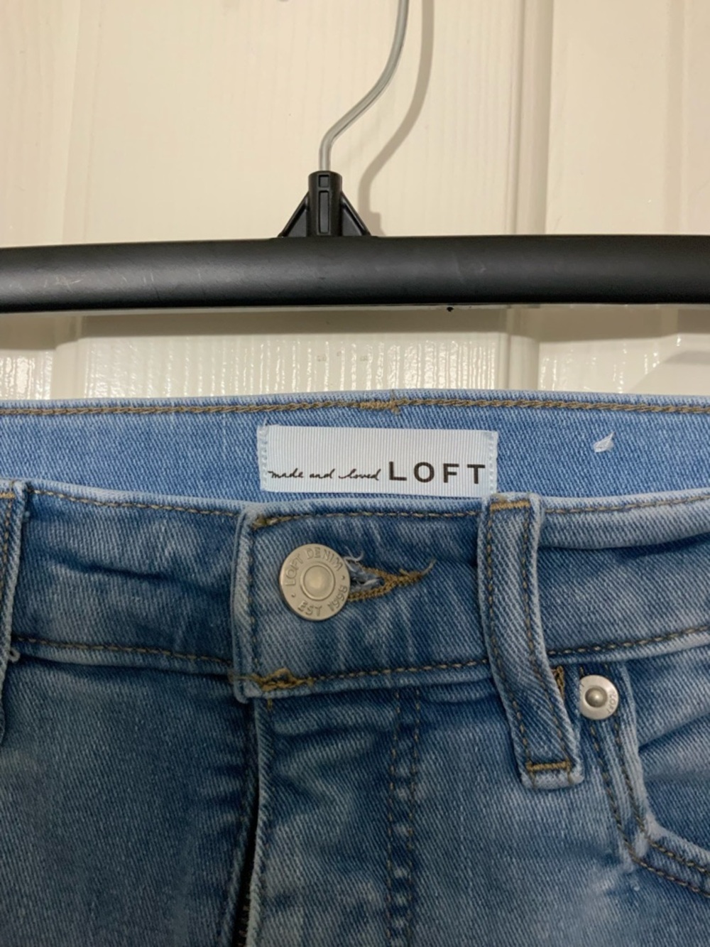 LOFT Light Blue Flare Jeans - Picture 2 of 5